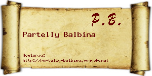 Partelly Balbina névjegykártya